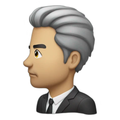 Boss write big snow little hair sticker