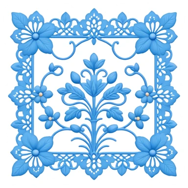 Romantic pastel blue aesthetic vintage laces  sticker