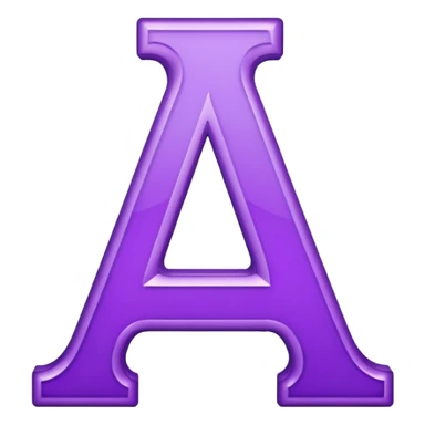 purple capital letter alphabet sticker