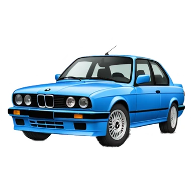 blue bmw e30 325is sticker