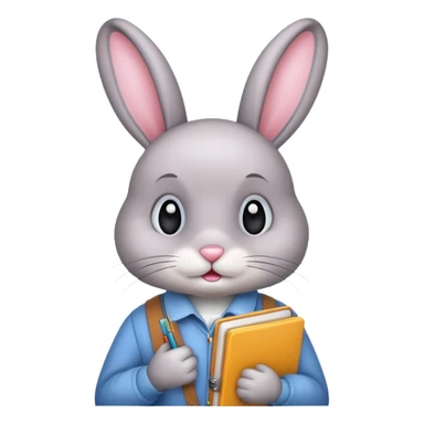 student bunny sticker