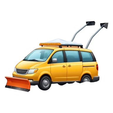 Minivan with snowplow sticker