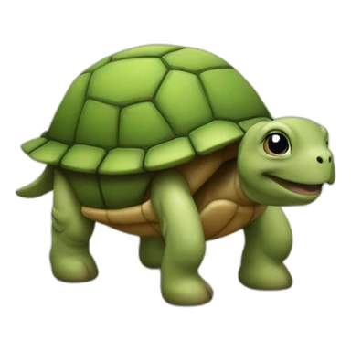 Tortue sur vache sticker