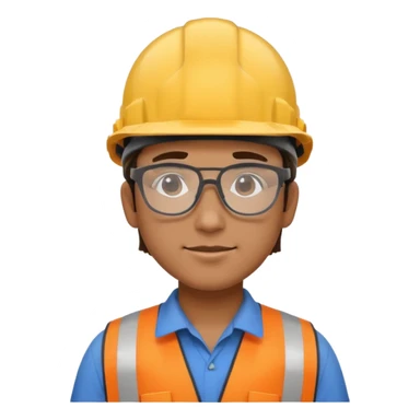 engineer, side view a hard hat  sticker