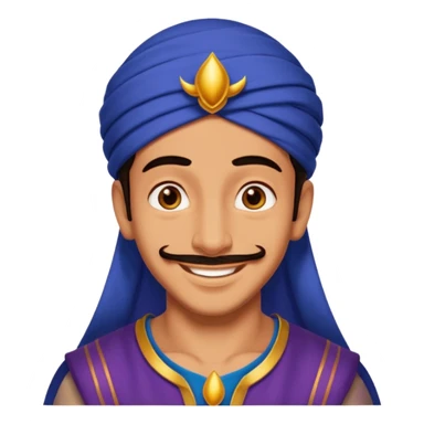 Alladin face only sticker