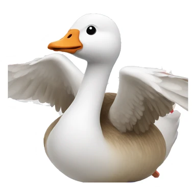 Goose with a British flag sticker