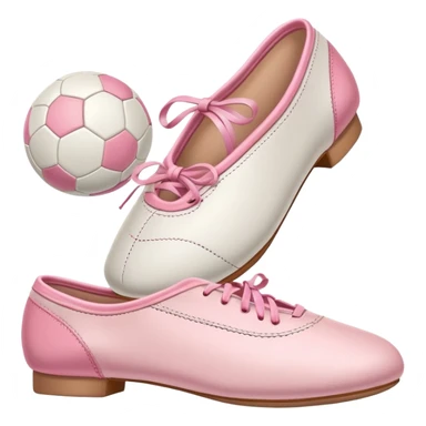 Soccer ball and ballet shoes sticker