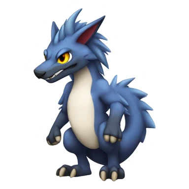 Cute Chibi Lombax-Sergal-Vernid-Fakemon full body sticker