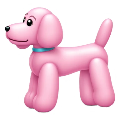 Light pink balloon dog sticker