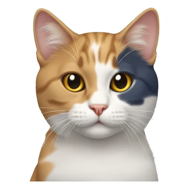 Tricolor cat sticker