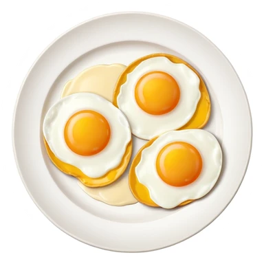 Two fried Eggs in a plate sticker