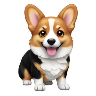 Corgi with black fur sticker