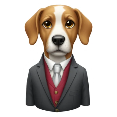 dog wearing a suit  sticker