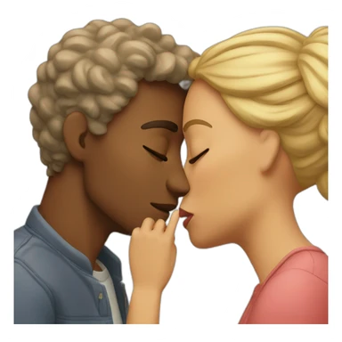 Two people kissing sticker