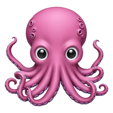 pink octopus face mask sticker