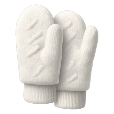pair of white cozy mittens  sticker