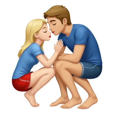 Man kissing girls feet sticker