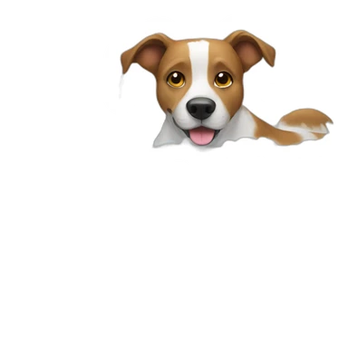 Dog doing bath sticker