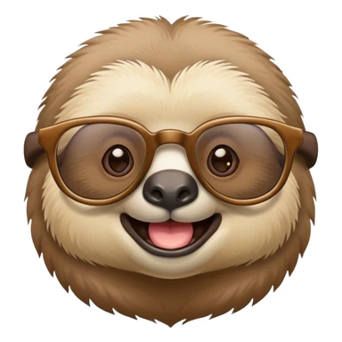 sloth with glasses sticker