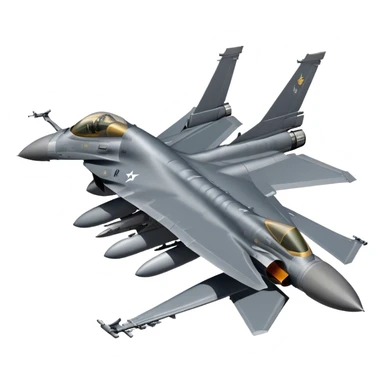 F-16 Fighting Falcon - General Dynamics (Stealth grey) sticker