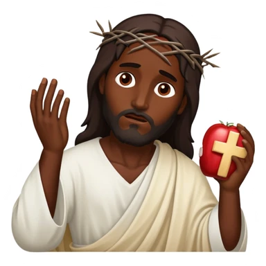 Dark skin christ injured on christ sticker