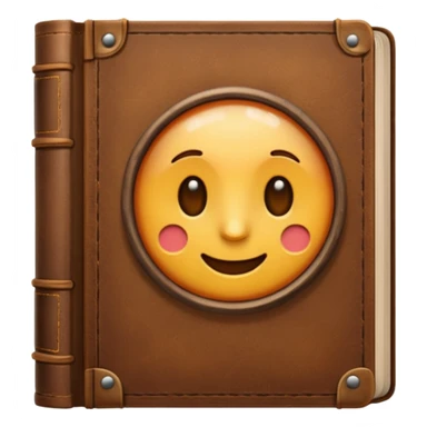 Book in brown binding sticker