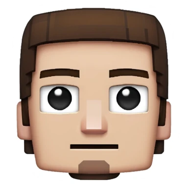 square shape minecraft herobrine face  sticker