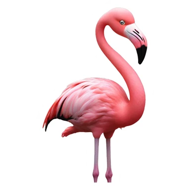 Flamingo with hearts ￼ sticker