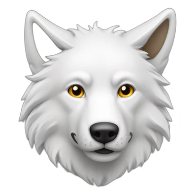 Loup blanc avec un loup roux sticker