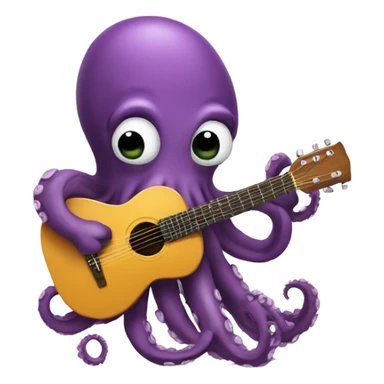 Octopus playing guitar  sticker