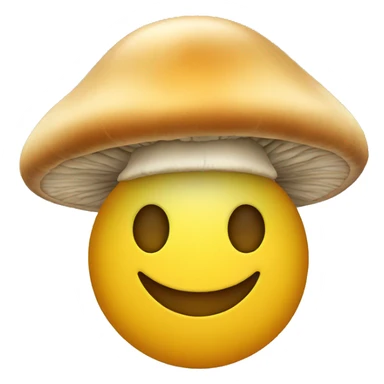 smiley with mushroom hat sticker