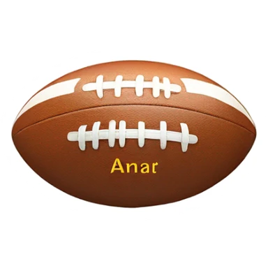 Rugby ball flat sticker