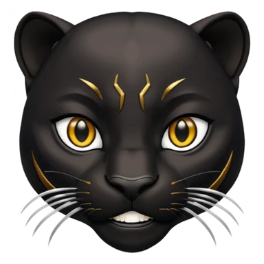 Black panther face only  more realistic  sticker