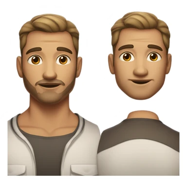 A character with half of the face male and half female sticker