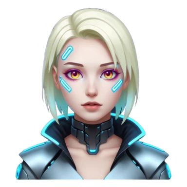 Cyber punk face sticker