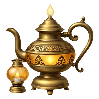 brass oil lamp sticker