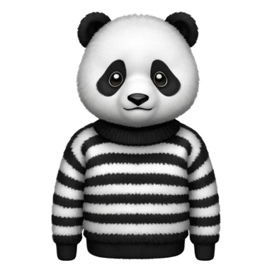 panda whit a sweater  sticker