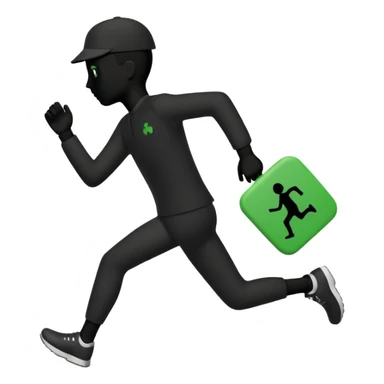 corriendo muñeco negro ampelmanchen pero sin  el verde y sin rostro sticker