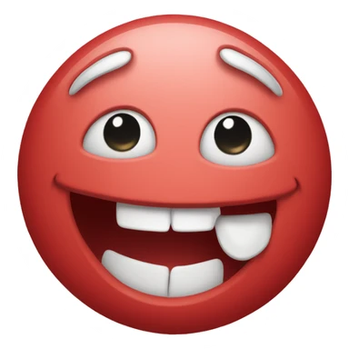 laughing red heart sticker