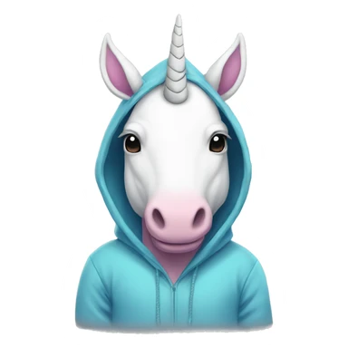 unicorn in hoodie  sticker