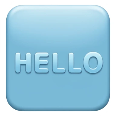 Light Blue “ hello January “ word  sticker