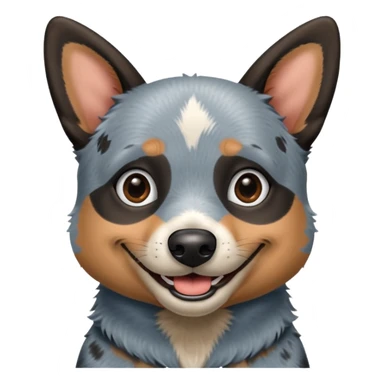 Blue Heeler smiling sticker
