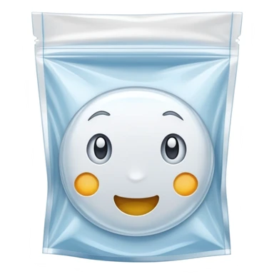 completely empty transparent ziplock bag sticker