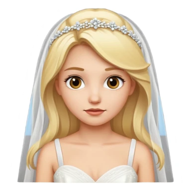 blonde girl with wedding dress sticker