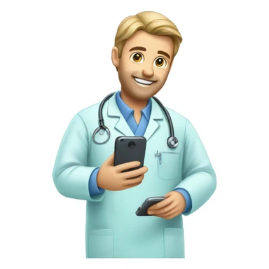 Orthopedic surgeon dialing a phone sticker