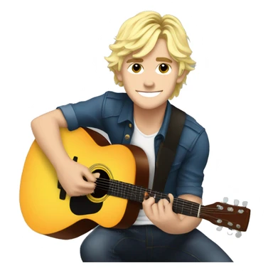 Ross Lynch and guitar  sticker