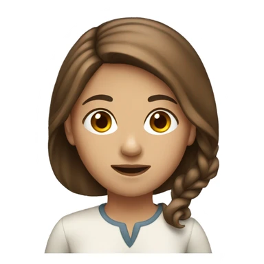 Girl psychology with brown hair sticker