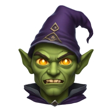 half-orc male wizard necromancer pumpkin sticker