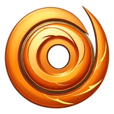The Heathstone spiral logo but orange sticker