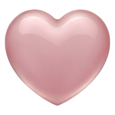 Carved rose quartz heart with rosy pink tone and smooth lustrous finish sticker